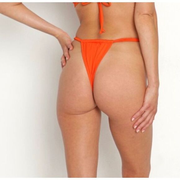 L*Space Gina bottom Bitsy Swim Bottoms Poppy Orange NWT Size Small - Picture 5 of 6